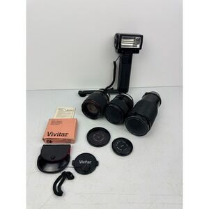 Camera Lense Lot Flash Tokina SZ-X 28-105mm Tamron 28-70mm Vivtar 70-220mm BX
